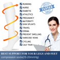 thumbnail image 6 of 3 Pairs Medical Sport Compression Socks - 15-20mmhg Graduated Knee-High Support for Men & Women, Ideal for Soccer, Running, and Nurses, 6 of 6