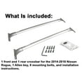 thumbnail image 4 of BrightLines Roof Rack Cross Bars Replacement for Nissan Rogue 2014-2020 a Set of 2pcs, Silver Aluminum Top Cargo Rack, 4 of 10