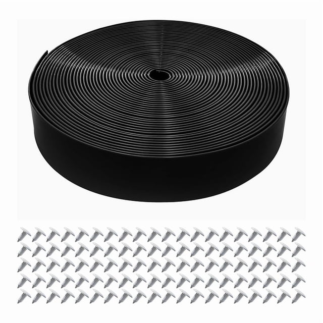 Kit de Reparación Correas Vinilo para Sillas Patio, 5 cm y 6 M . Incluye 20 Remaches Tumbonas, Color Negro.