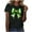 Black, variant on MELDVDIB Womens St. Patrick's Printed T-Shirts More Styles Basic Short Sleeve Summer Tops Fashion Casual Light Weight Crewneck Pullover Tees
