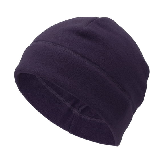 Unique Bargains Cycling Hat Keep Warm Ear Protection Hard Hat Liner Polar Fleece Fabric Dark Purple 27x18cm 1 Pcs