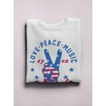 thumbnail image 3 of Peace Sign With Usa Flag Design Sweatshirt Women -Image by Shutterstock, Female 4X-Large, 3 of 4