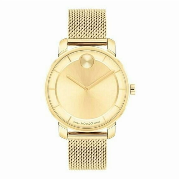 Movado 302637602 Bold Access Ladies Gold-Tone IP Mesh Watch 34mm
