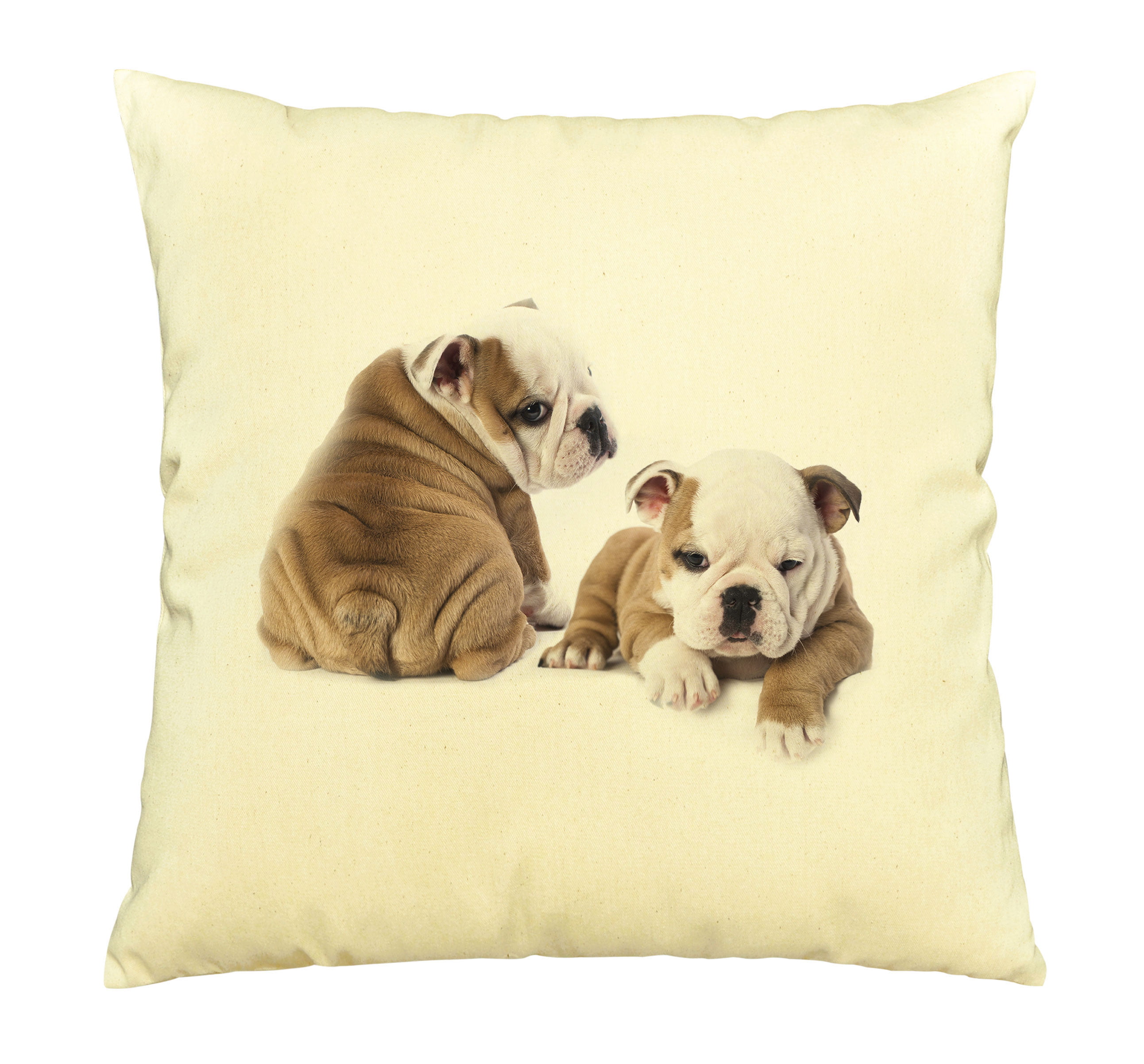French Bulldog Wear Headdress Cotton Throw Pillows Cover Cushion Case VPLC_03 