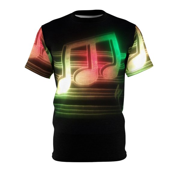 Love Music Tri Notes Unisex Cut & Sew Tee (AOP)