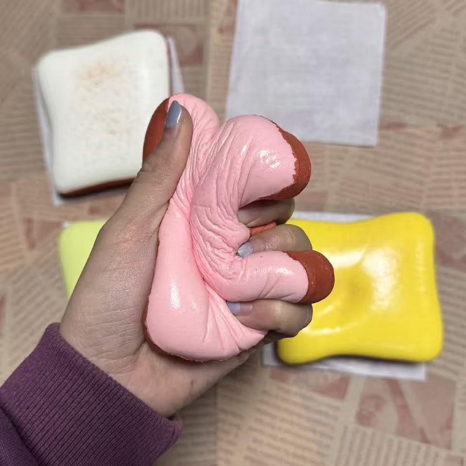 Butter Squishy Bread Viral Slow Rising Squishy - Flexible, Slow Rebound, Squeezy Butter Squishys with 100% Odorless, Non-Sticky, Improve Focus, Easing Tension During Study,Work,Or Relaxation