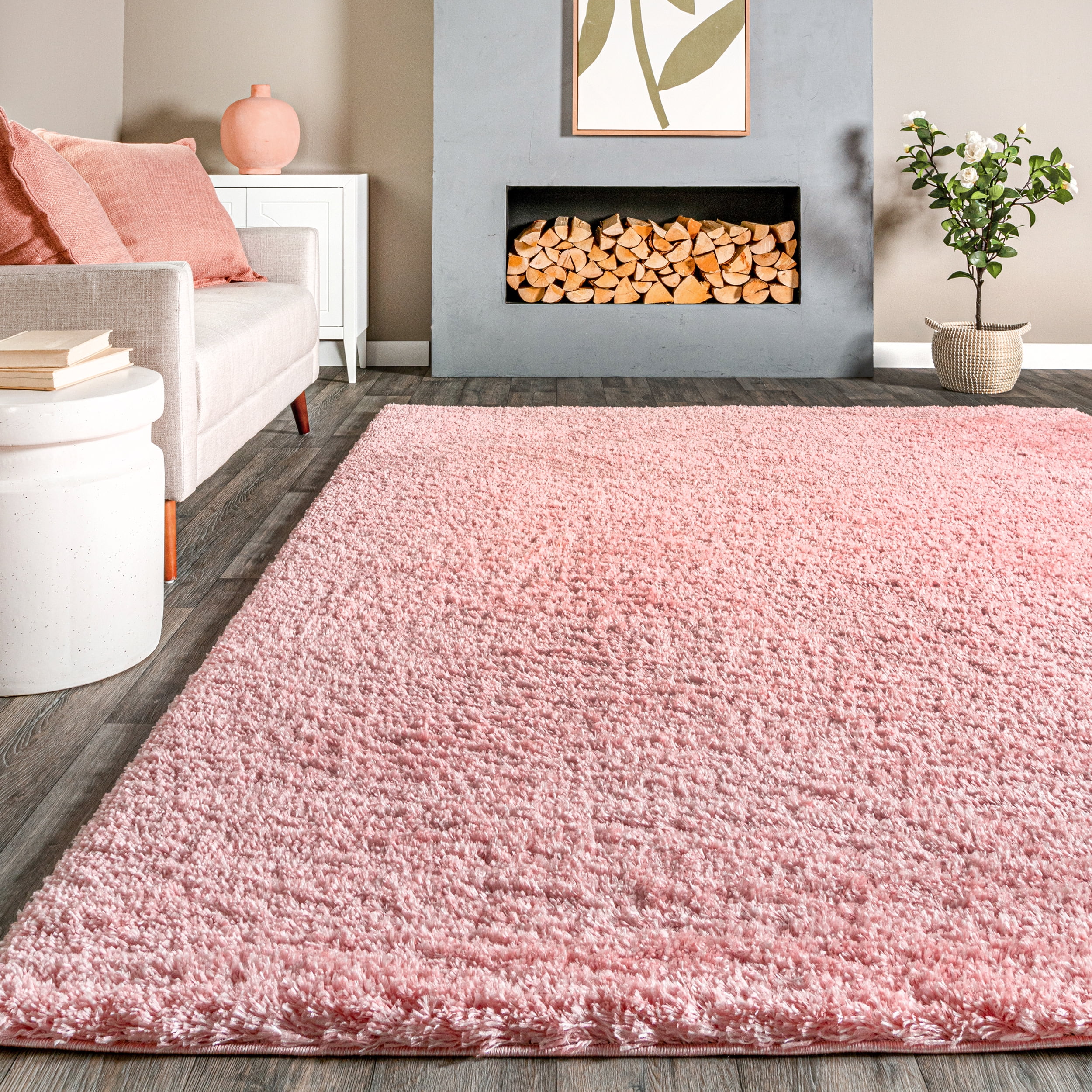 nuLOOM Soft & Plush Cloudy Shag Area Rug, 7' 10" x 10', Baby Pink