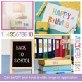 thumbnail image 3 of HAHDAXIA 10 Sheets 1190 Pieces Alphabet Letter Stickers Self Adhesive Vinyl Waterproof Capital Stickers,Alphabet Number Stickers for DIY Crafts Art Making,Notebook, Classroom Decor (Multicolo, 3 of 7