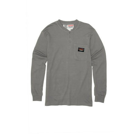 Rasco FR - Rasco FR Gray Henley T-Shirt 100% Preshrunk Cotton NFPA 2112 ...