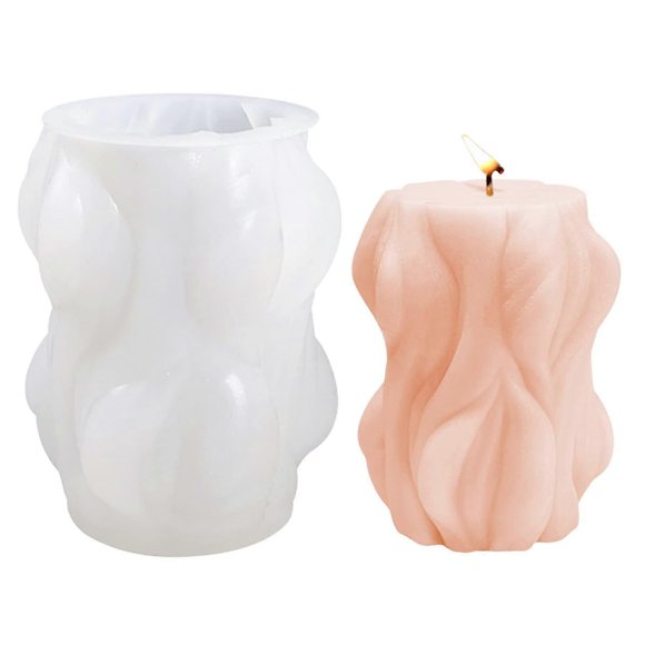 Candle Mould 3d Silicone Cadle Making Mould Geometric Candle Moulds / Rotating Planet Candle Mould Bubble Wax