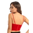 thumbnail image 3 of TSSOE Womens Christmas Costume Adjustable Spaghetti Strap Bra Underwired Bustier Corset Red XXL, 3 of 7