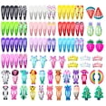 thumbnail image 1 of Pinzas para el pelo para niñas, 100 piezas de broches de metal antideslizantes para el pelo para niños, adolescentes, mujeres, lindo diseño de dibujos animados de color caramelo Adepaton WMZL-2136, 1 of 5