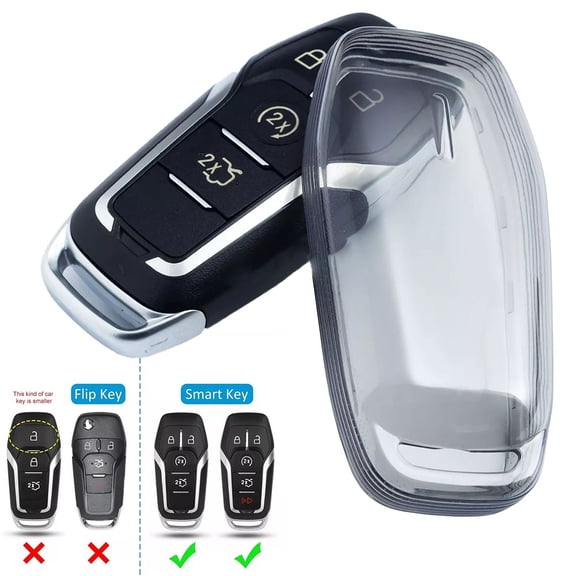 Black Transparent Smart Key Fob Case Cover For Ford for Fusion for Explorer
