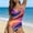 #0272-Multicolor, variant on Xucatan Women's Printed One Piece Swimsuit Backless Monokini with Removable Pads Push Up, Tummy Control Ruched Swimwear Full Coverage Long Torso Fit Plus Size Summer Beach Vacation Gift