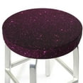 thumbnail image 3 of Balery Dark Purple Glitter Fundas de asiento para taburete de bar redondo de tela de terciopelo ajustables que protegen de arañazos y manchas para sillas de 14 a 17 pulgadas.-12 inch, 3 of 7