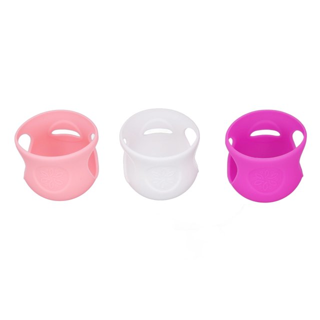 3 Fundas de Silicona para Biberonas de 4 Onzas, AntiescalDaduras, Fondos para Biberonas de Vidrio para Uso Domémico o de Vije