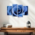 thumbnail image 2 of Elephant Stock Denim Blue Rose Wall Art - Horizontal Multi Panel Canvas - Living Room Wall Decor - Floral And Botanical Multi Panel - Blue And Purple Decor By Cora Niele - 24" x 14", 2 of 4