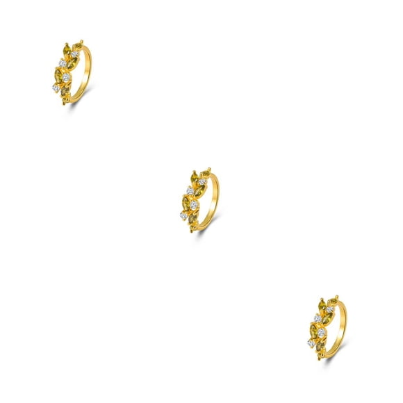 Destyer Bague en Cristal pour Femme Esthétique Phalange Anniversaire Fiançailles Mode Bijoux Quotidien Cadeau pour Fille Accessoires de Costume Taille 10 Ensemble de 3