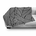 thumbnail image 3 of Stripe Soft Flannel Fleece Throw Blanket, Continuous Contemporary Art Inspired Pattern with Intertwined Lines, Cozy Plush for Indoor and Outdoor Use, 50" x 60", Charcoal Grey and White, by Ambesonne, 3 of 6
