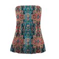 thumbnail image 4 of Women s Strapless Floral Print Tube Top Casual Loose Fit Sleeveless Blouse Multiple Vibrant Pattern Options Soft Lightweight Fabric Comfortable Summer Daily Bohemian Top, 4 of 6