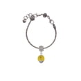 thumbnail image 2 of Delight Jewelry 12mm Yellow Roller Spinner with Silvertone Lining Glass Spinner Lord Guide Me Charm Bead, 2 of 4