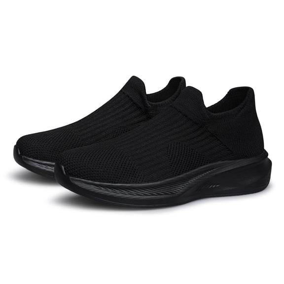 BNRSHOE Walking Shoes Women's Mesh Sock Casual Sneakers Lightweight Comfy Flats Black