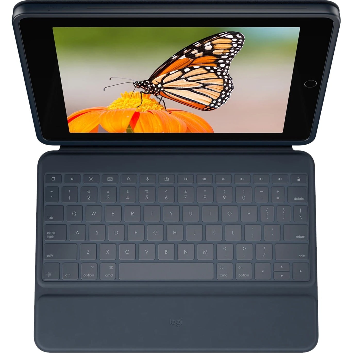 Logitech Rugged Combo 3 iPad Keyboard Case with Smart Connector for iPad (7th, 8th, and 9th generation), Classic Blue