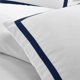 thumbnail image 2 of Funda nórdica con funda de almohada Juego de cama de hotel con cremallera de microfibra Funda nórdica suave y cómoda (blanco y azul) Sincero Electrónica, 2 of 5