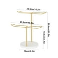 thumbnail image 3 of YIMWNYI 2-Tier Metal Headband Organizer, Hair Hoop Display Stand for Hair Accessories, Storage Rack for Headbands, Hair Ropes, Bracelets, Bangles, Bedroom and Dorm Decor, White, 3 of 7