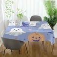 thumbnail image 3 of Yayeee Tablecloths 60" x 60" Rectangle Wrinkle Resistant Party Table Cover, Blue Halloween, 3 of 8