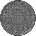 thumbnail image 1 of Ahgly Company Indoor Round Patterned Gunmetal Gray Area Rugs, 4' Round, 1 of 6