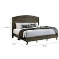 thumbnail image 5 of Benjara Roxy Queen Size Bed, Curved Panel Headboard, Walnut Brown Rubberwood, 5 of 5