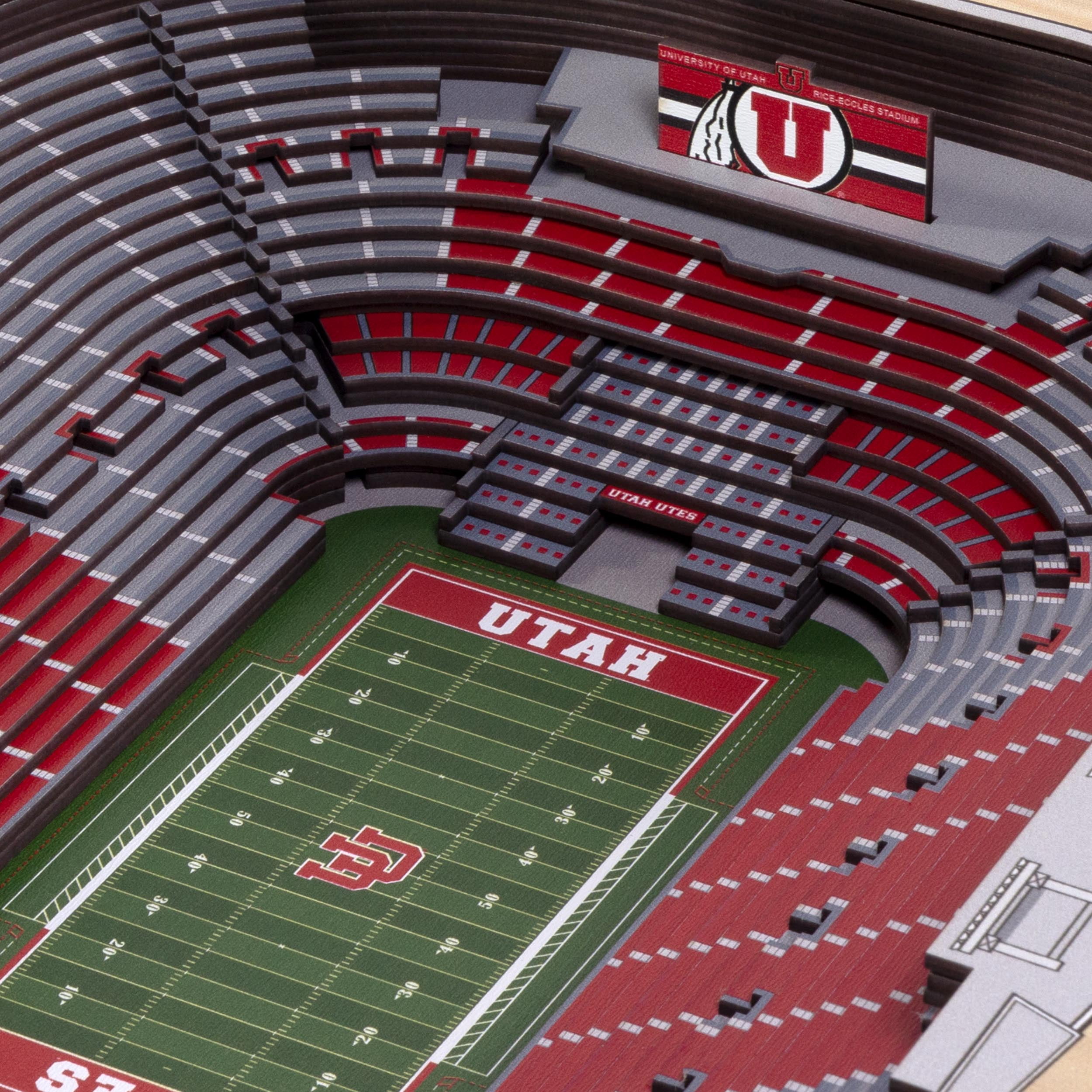 YouTheFan NCAA Utah Utes FB 25-Layer Stadiumview Wall Art
