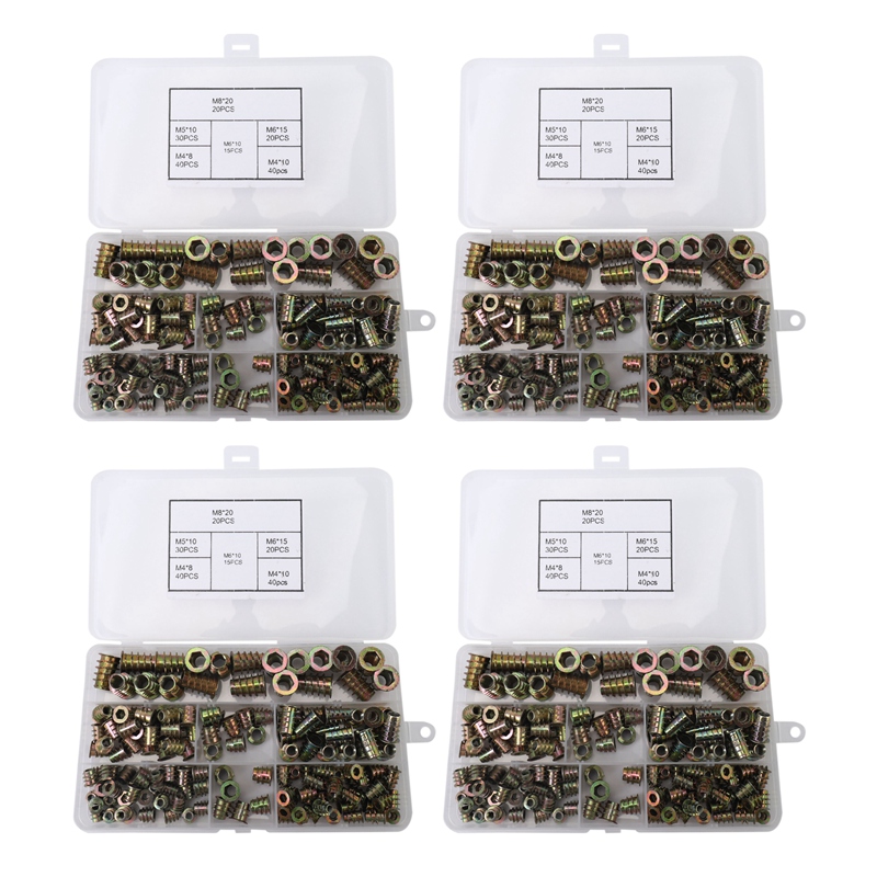 Threaded Inserts Nuts, Wood Insert Assortment Tool Kit, //M6/M8