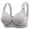Grey, variant on Women's Plus Size No Wire Bra Middle Age Elderly Thin Comfort Women Bras Push Up Bras Seamless Bras Full Coverage Bra, Size 36