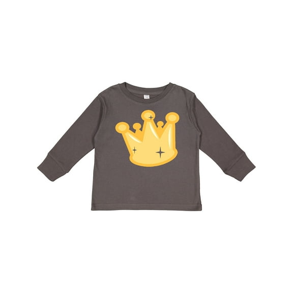Inktastic Gold Crown Boys or Girls Long Sleeve Toddler T-Shirt