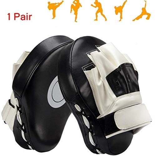 boxing curved focus mitts genuine leather training hand