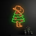 thumbnail image 3 of Handmadetneonsign Cowboy Christmas Tree Neon Sign, Christmas Tree Cowboy Led Sign, Merry Christmas, 3 of 5