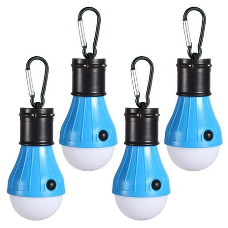 Coolmade LED Lantern Tent Camping Light 4 Pack Portable LED Tent Lamp Emergency Light Bulb Battery Operated 3 Mode Night Light for Backpacking Hiking Fishing Shed Playhouse Indoor Outdoor Activities