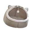 thumbnail image 4 of Camas cálidas para gatos en invierno, refugio para gatitos, semicerrado, cómodo, suave, para dormir, cálido, cueva nido, sofá cama para mascotas, para S, 4 of 10