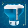 thumbnail image 3 of U.S. Pool Supply Large Pool Floating Chlorine Dispenser with 120° F Thermometer, 7" Diameter - Holds 3" Tablets - Adjustable Tab Delivery Pool Maintenance Floater - Spa, Hot Tub, 3 of 6