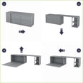 thumbnail image 2 of Queen Size Pine Wood & MDF Murphy Bed with Rotable Desk Gray - Space-Saving for Small Spaces, 2 of 24
