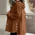 thumbnail image 7 of Cyber*Monday on Sale ChaoHeng Women Outerwear Winter Women's Corduroy Hooded Jacket,Fashion Relaxed Long Sleeve Coat, 7 of 7