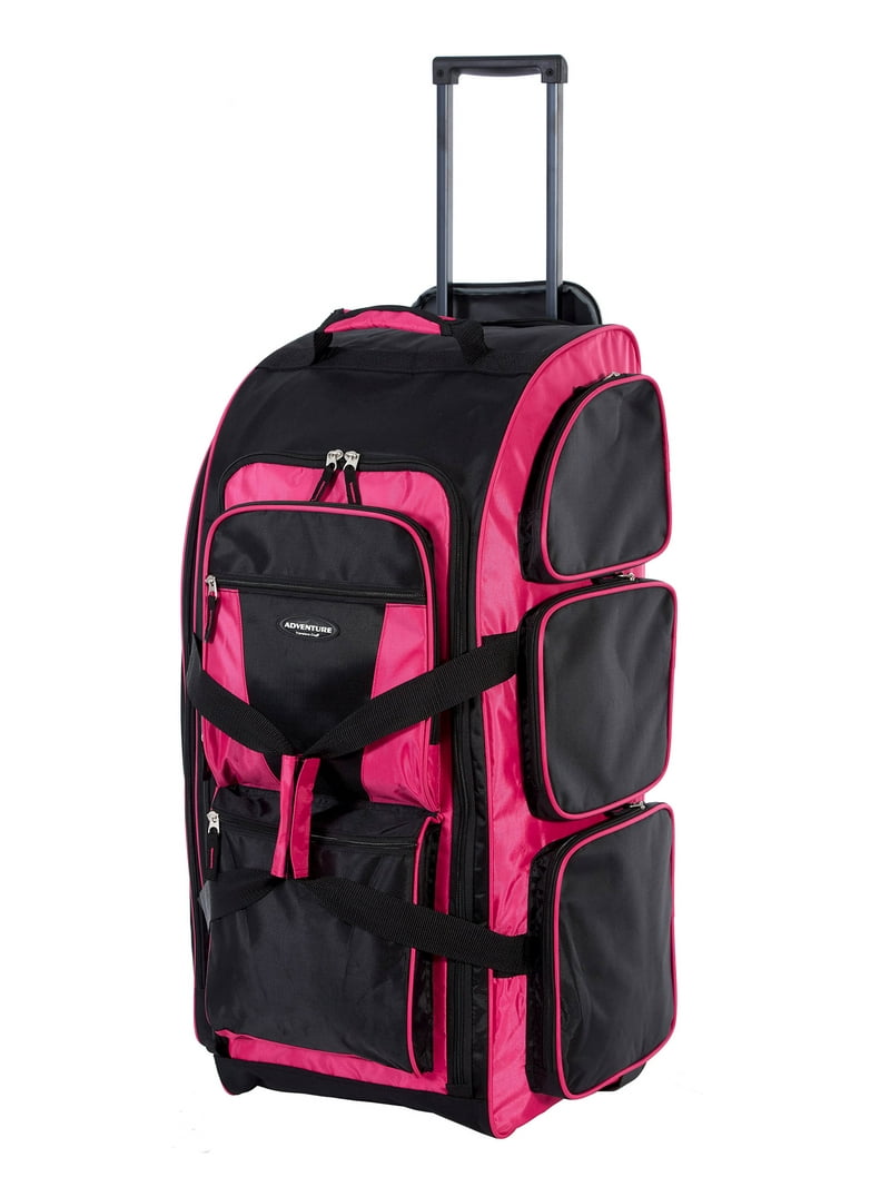 30 multi-pocket rolling duffel bag brand travelers club Adventure Travel Bag, Black, 22-Inch Also has hand carry straps for convenience Travelers Club Adventure 30" Rolling