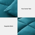 thumbnail image 3 of Yalamila Twin Size Comforter Set 2-Piece All-Season Down Alternative Reversible Comforter Set.Teal,200GSM Cooling Quilted Duvet Insert,95 GSM Soft Cover Bed in a Bag, 3 of 9