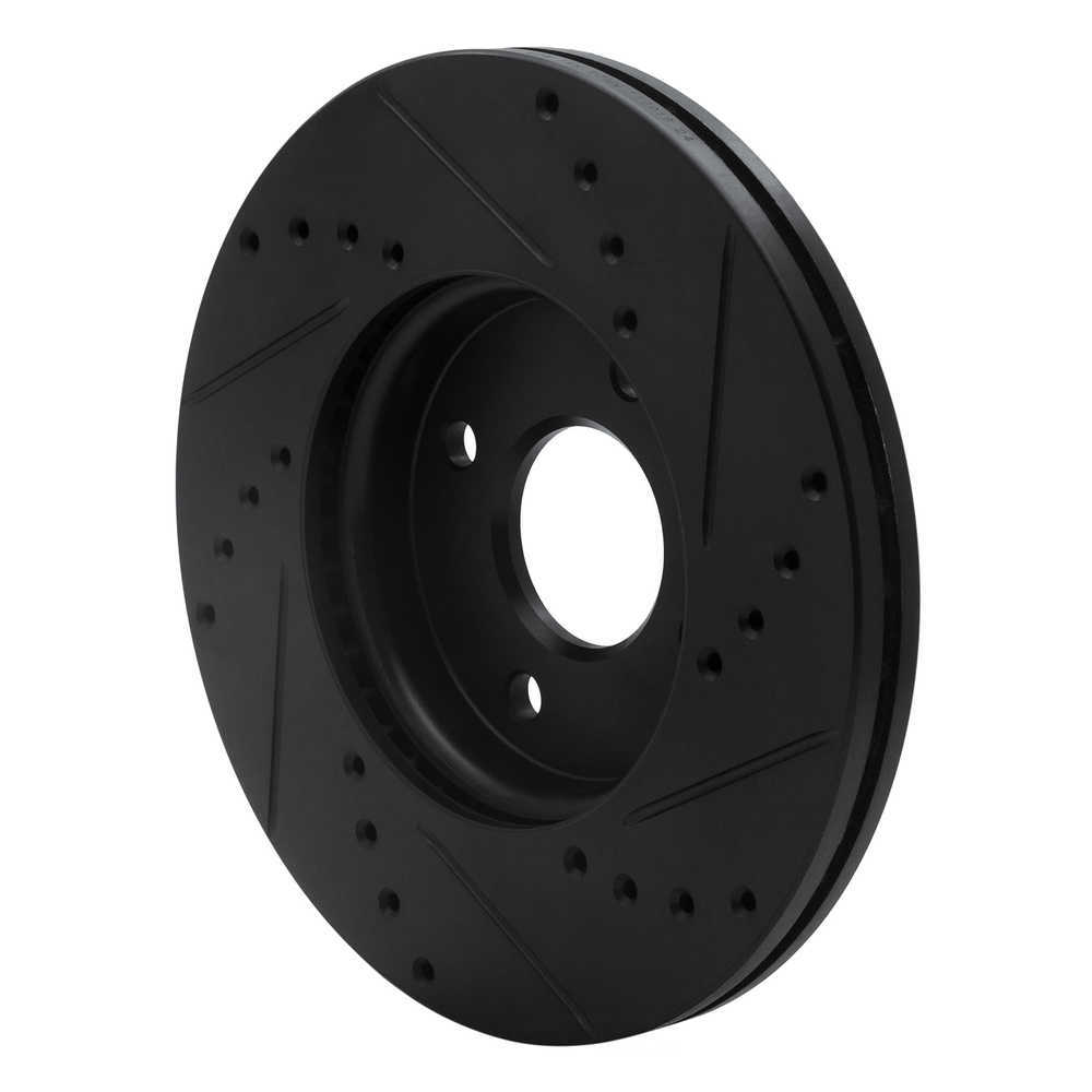 Dynamic Friction Company 633-54053L DFC Brake Rotor - Drilled And Slotted - Black