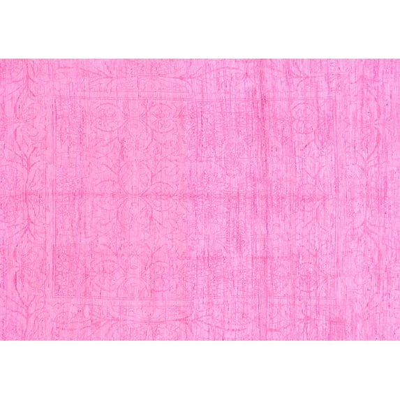 Ahgly Company Indoor Rectangle Abstract Pink Modern Area Rugs, 8' x 12'