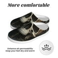 thumbnail image 6 of KLL Gold Pattern Skull Pattern Adult Unisex Cozy Slippers,Fuzzy Slip-on Slippers TPR Sole Slippers Comfort Plush Home Footwear for Indoor & Outdoor-39/40, 6 of 7
