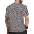 thumbnail image 2 of Rocae Ladybugs on Black and White Striped for Men's Mesh Quick-Dry Short Sleeve Workout T-Shirt,Mens Crew Neck Tee Lightweight Soft Classic T Shirts 4X-Large, 2 of 9