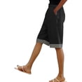 thumbnail image 6 of Womens Cotton Linen Casual Shorts Linen Shorts For Women Summer Shorts Women Womens Athletic Shorts High Waisted Bermuda Shorts For Women Elastic Waist Shorts Women Workout Shorts Women, 6 of 9